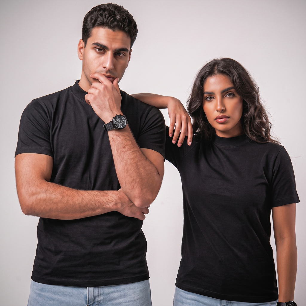 Mock Neck Basic Tee