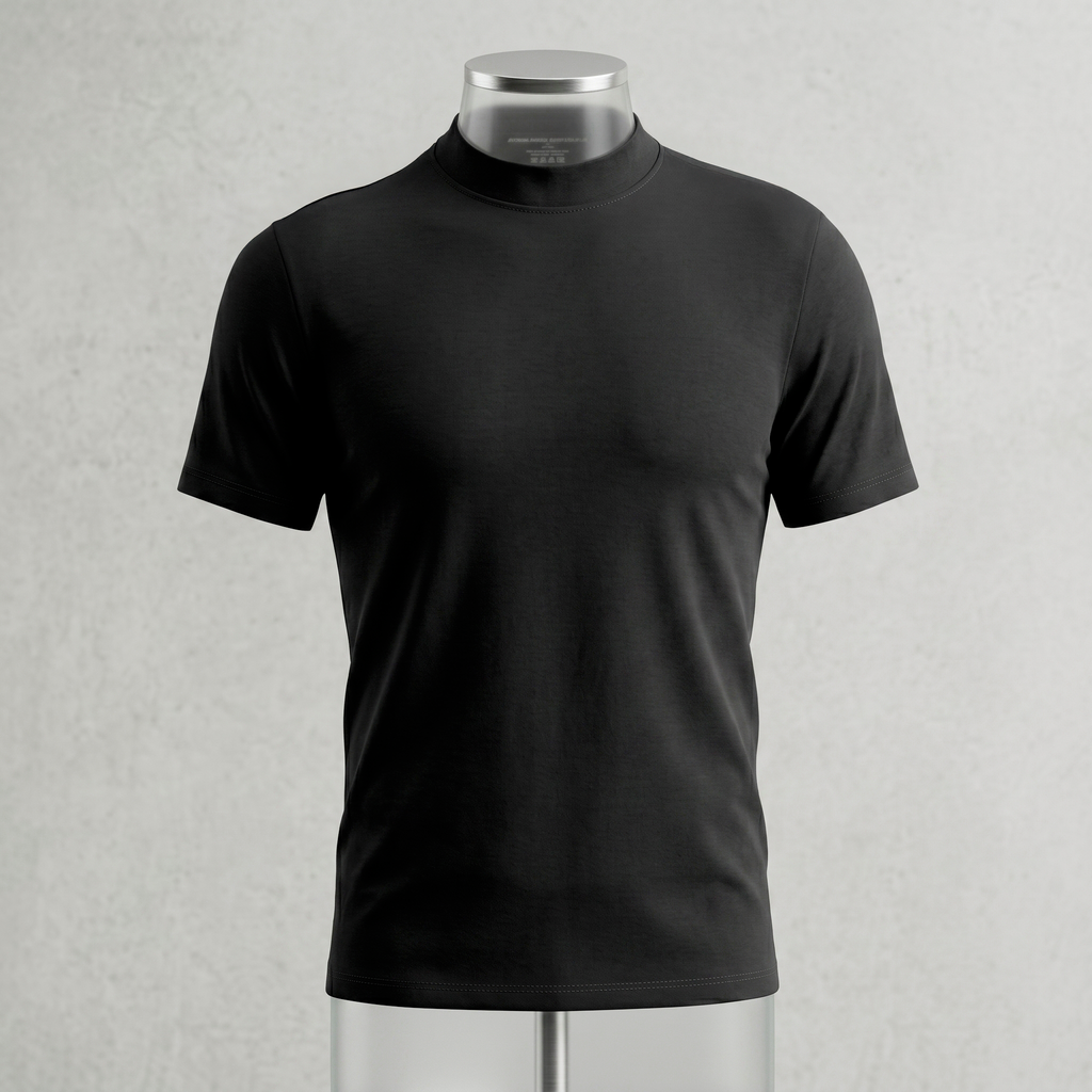 Mock Neck Basic Tee