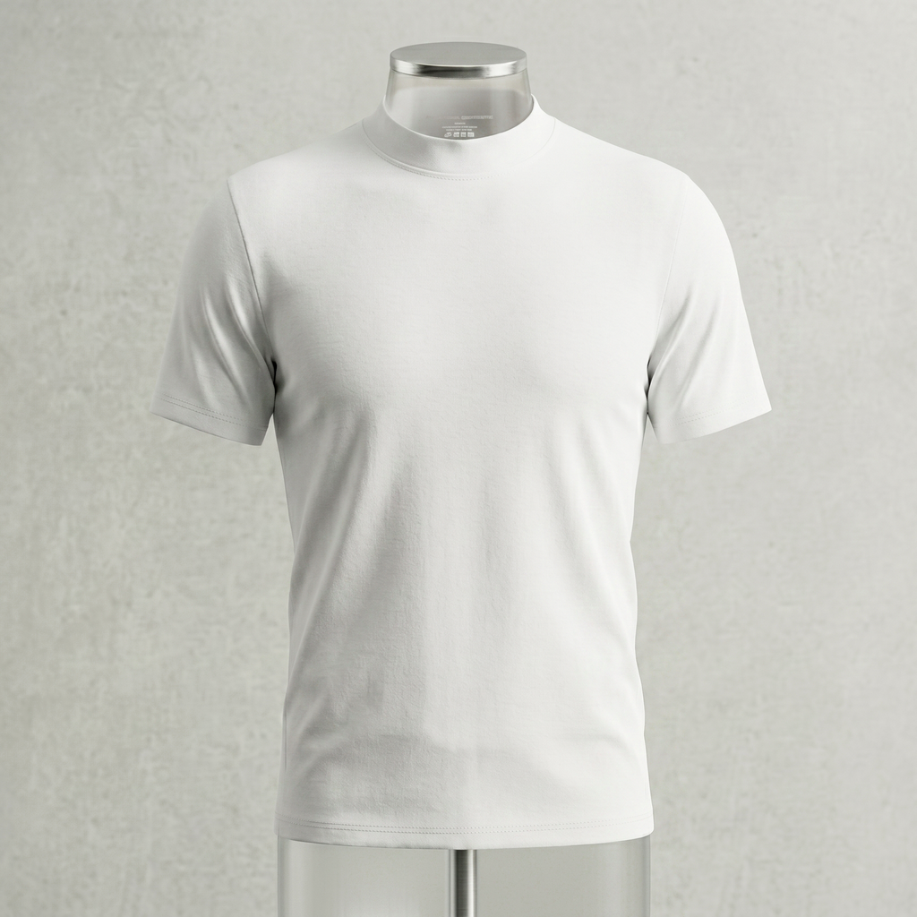 Mock Neck Basic Tee