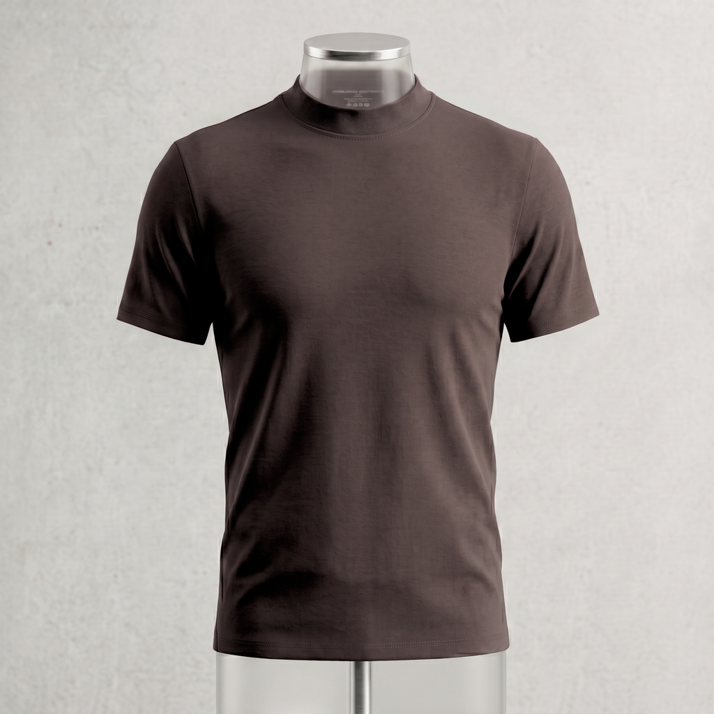 Mock Neck Basic Tee