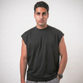Oversized Black Sleeveless Tee
