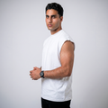 Oversized White Sleeveless Tee